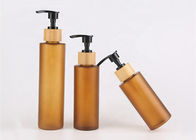 100ml - 200ml Botol Plastik PET, Botol Plastik Kosmetik Dengan Pompa Bambu