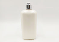 Botol Silver Cap Kosong Plastik Shampoo, Botol Plastik Kosmetik 350ml Datar
