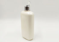 Botol Silver Cap Kosong Plastik Shampoo, Botol Plastik Kosmetik 350ml Datar