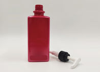 Red 500ml Square Bottle PET Packaging Untuk Produk Shampoo Shower Gel