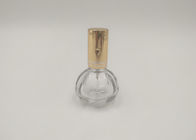Pompa Semprot Emas Parfum Botol Kaca Bulat Dengan Pencetakan Logo Disesuaikan