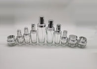 20g 50g Botol Kaca Semprot Emulsi Dengan Pompa Tekanan Perak