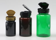 4oz 100ml Botol Kosmetik Plastik Amber Dengan Flip Cap