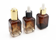 30ml Botol Kosmetik Amber Square Glass Untuk Serum Minyak Atsiri