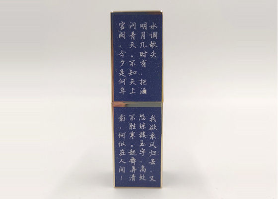 Chinese Style Square Warna Biru Tabung Lipstik Kustom