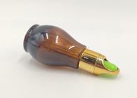 30ml Botol Kosmetik Kaca Amber Color Dengan Topi Emas Untuk Minyak Esensial