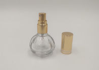 Pompa Semprot Emas Parfum Botol Kaca Bulat Dengan Pencetakan Logo Disesuaikan