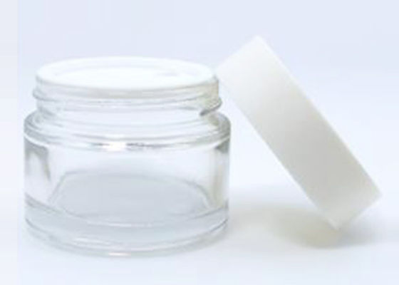 50ml Kaca Transparan Botol Kosmetik Untuk Kemasan Krim Wajah