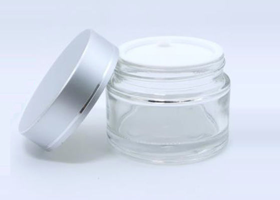 50ml Kaca Transparan Botol Kosmetik Untuk Kemasan Krim Wajah