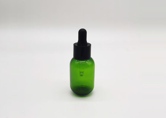 Green PET Plastic 30ml Botol Penetes Minyak Esensial Kemasan Kosmetik