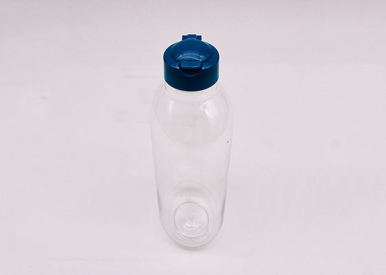 Bentuk Datar 400ml Botol Kemasan Plastik PET Dengan Flip Top Cap