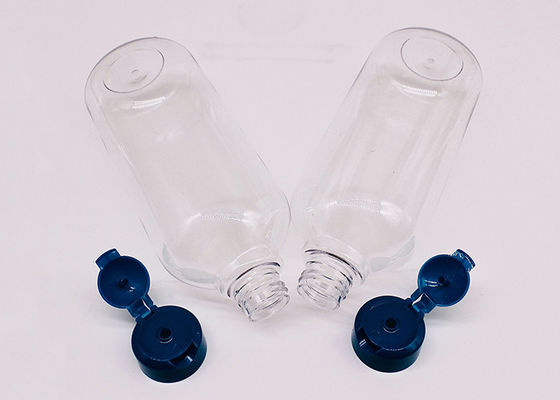 Bentuk Datar 400ml Botol Kemasan Plastik PET Dengan Flip Top Cap