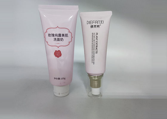 100ml Tabung Kosmetik Plastik Warna Kustom Dengan Pompa Lotion
